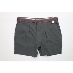 Deadstock Vintage 70s 80s Streetwear Mens 36 Belted Above Knee Chino Shorts USA